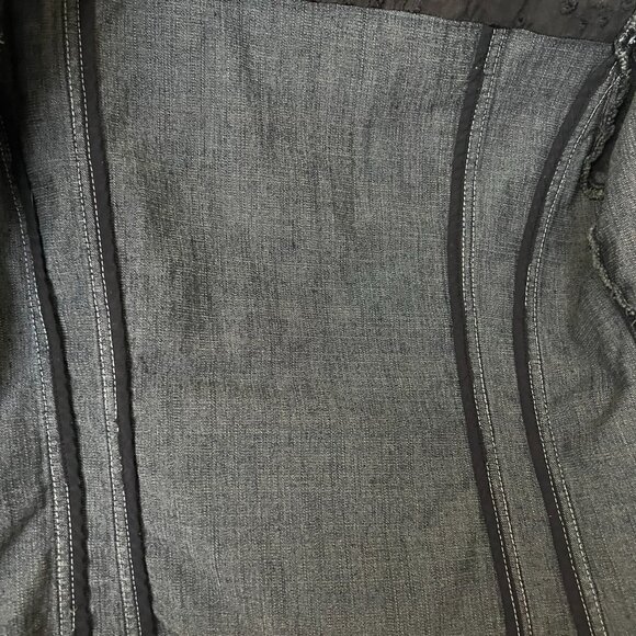 Live a Little Dark blue Jean Jacket, with special stitching, size M - Picture 7 of 7